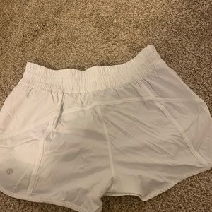 white lululemon shorts